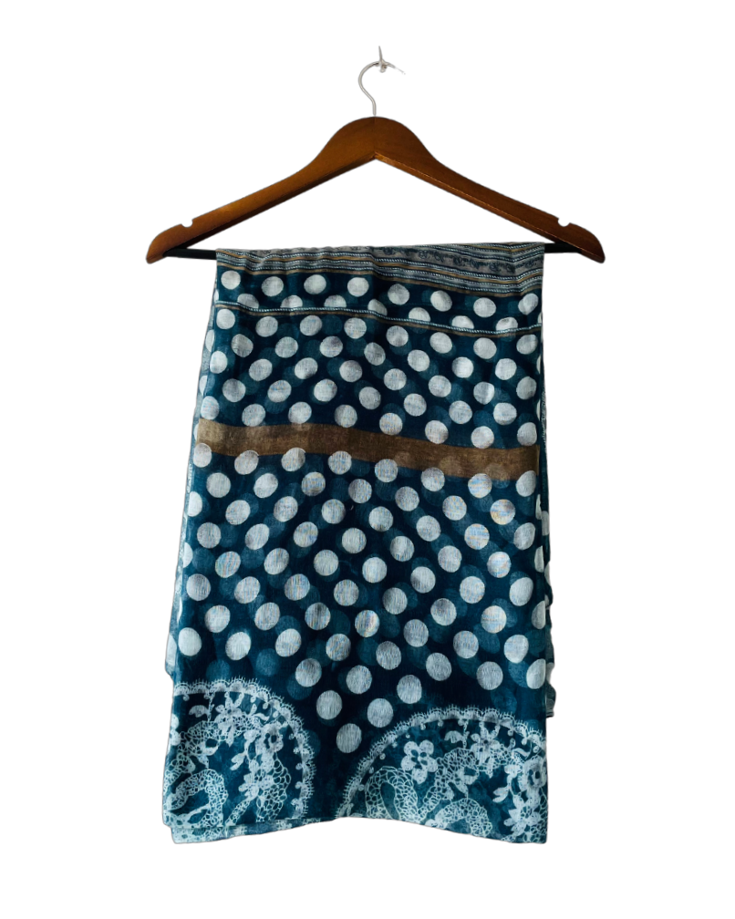 Pañuelo azul estampado COD C32