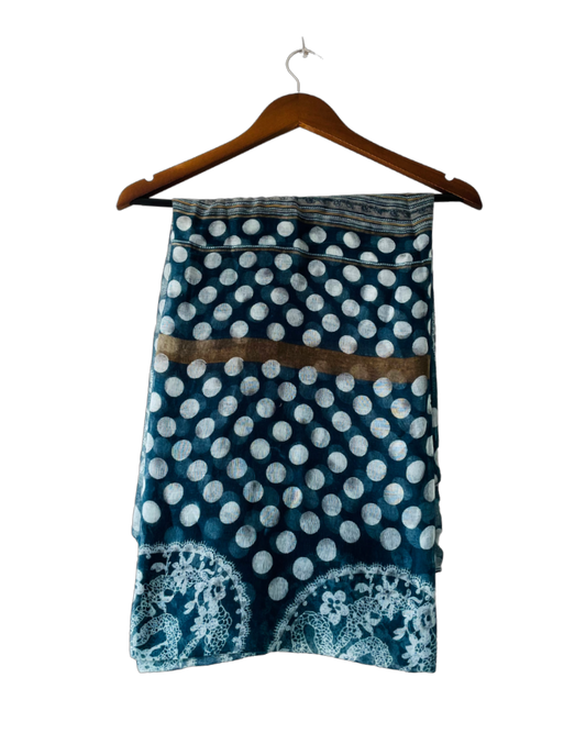 Pañuelo azul estampado COD C32