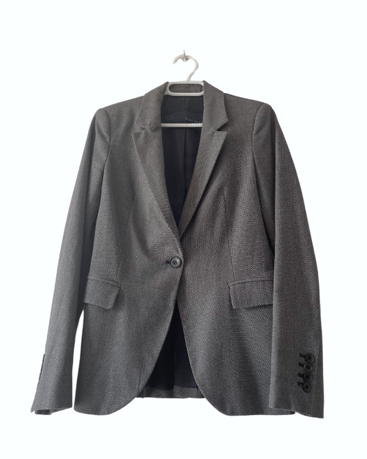 Chaqueta gris entallada corte ejecutivo. ZARA. Talla S. COD CH45