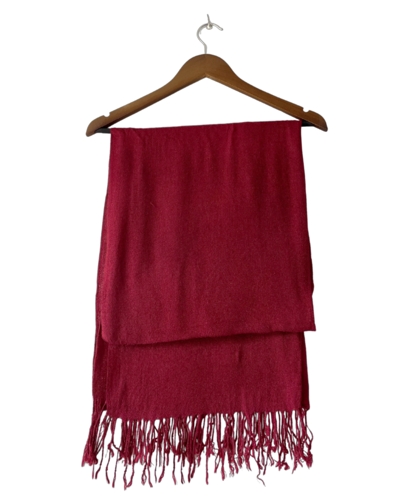 Pashmina rojo granate COD C19