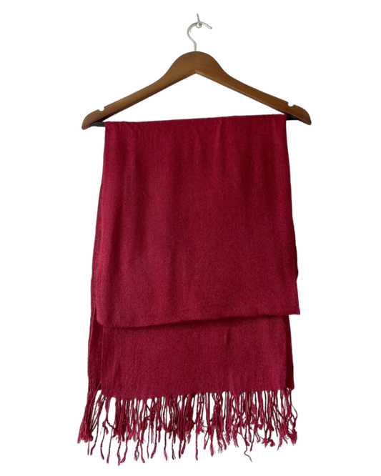 Pashmina rojo granate COD C19