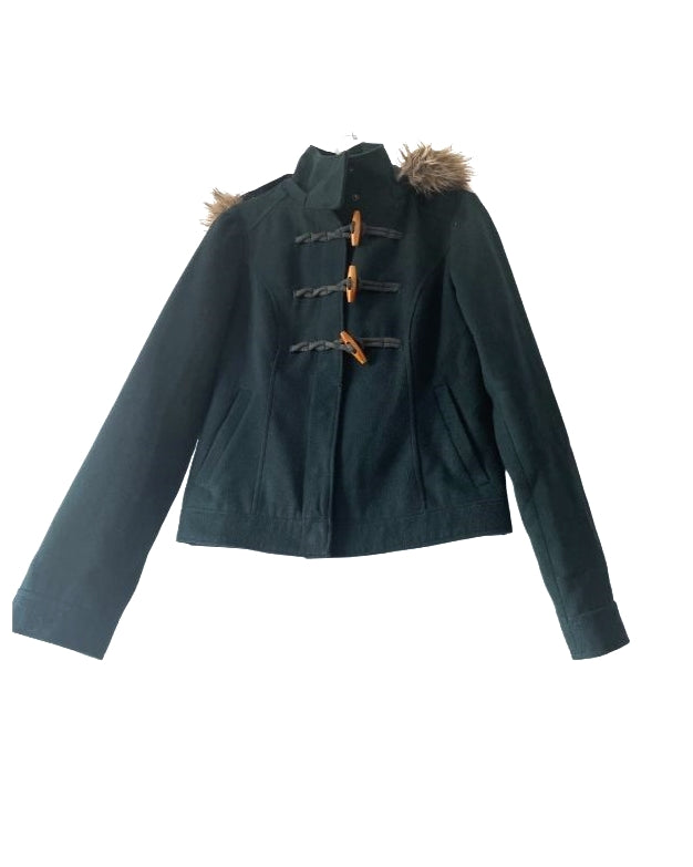 Chaquetón verde con gorro. Talla S. COD CH44