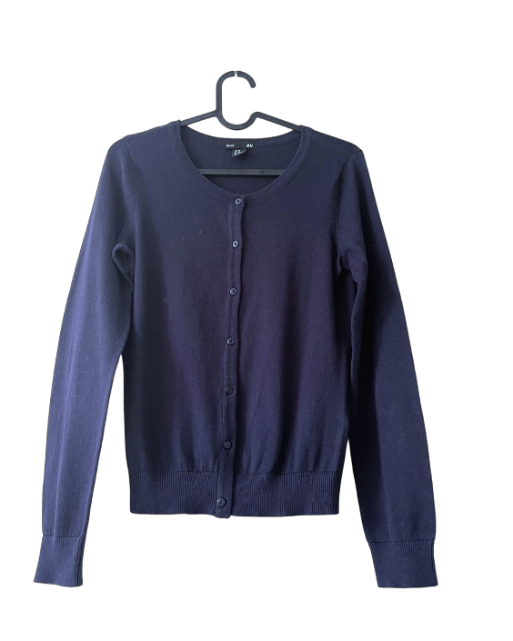 Chaqueta de punto azul marino. H&M Talla XS. COD J55