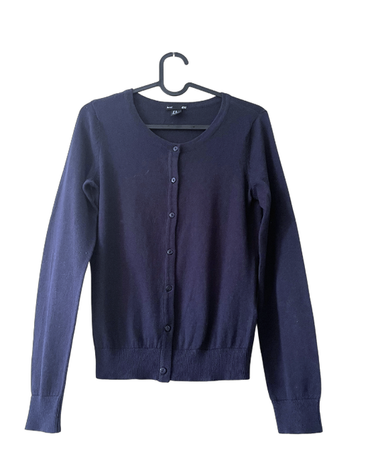 Chaqueta de punto azul marino. H&M Talla XS. COD J55