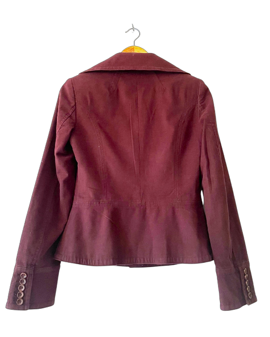 Chaqueta granate entallada de pico. MANGO. Talla 38. COD CH8