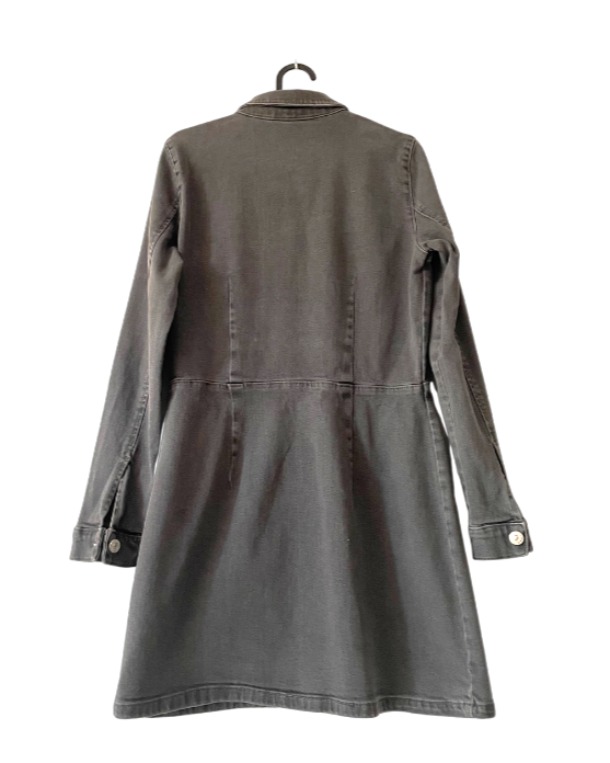 Chaqueta vaquera gris entallada ZARA. Talla L. COD CH7