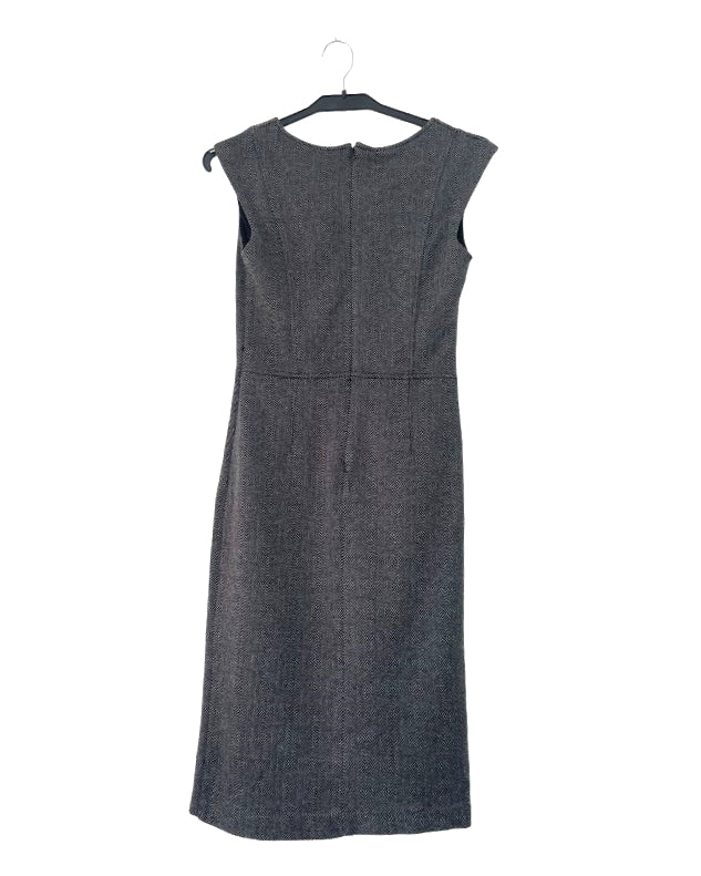 Vestido gris ajustado tubo. V1